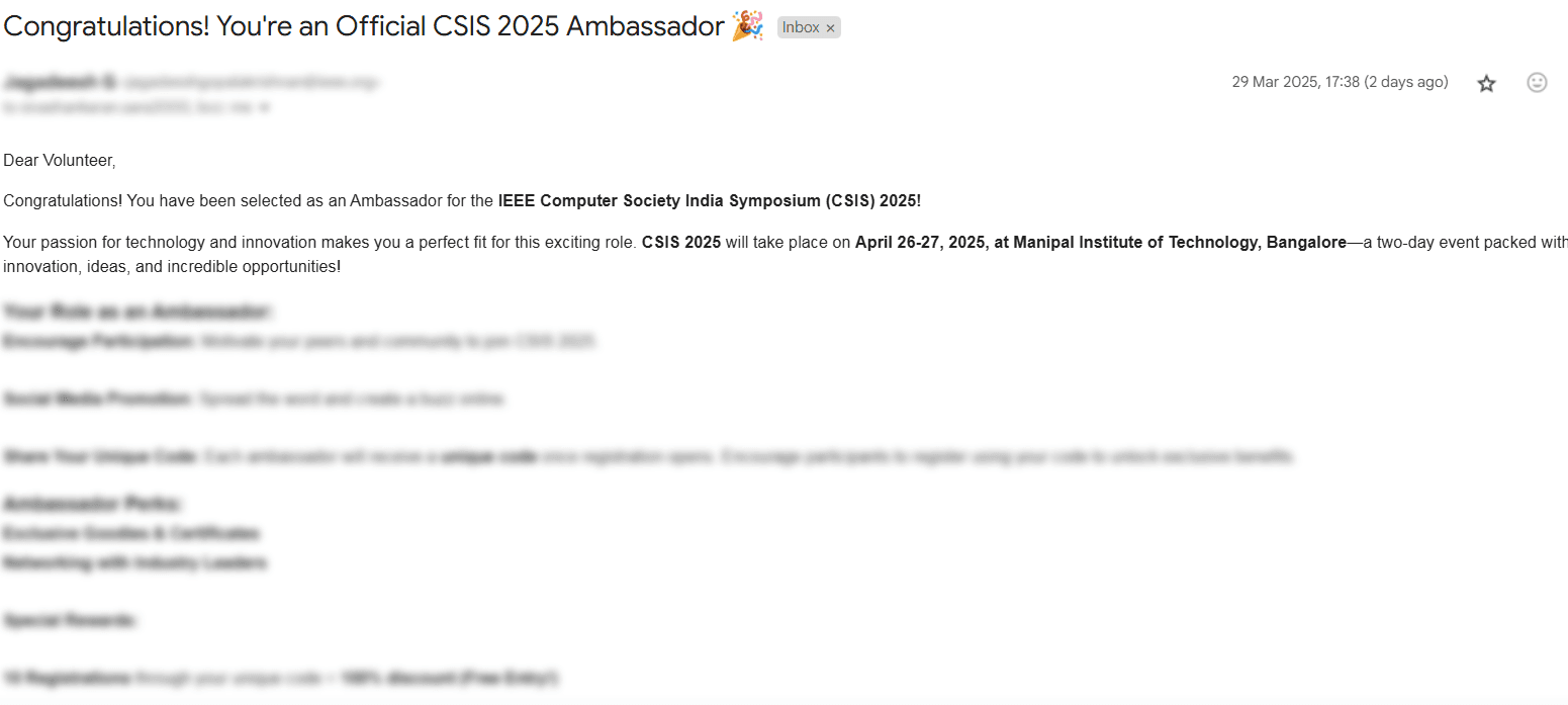 CSIS Ambassador