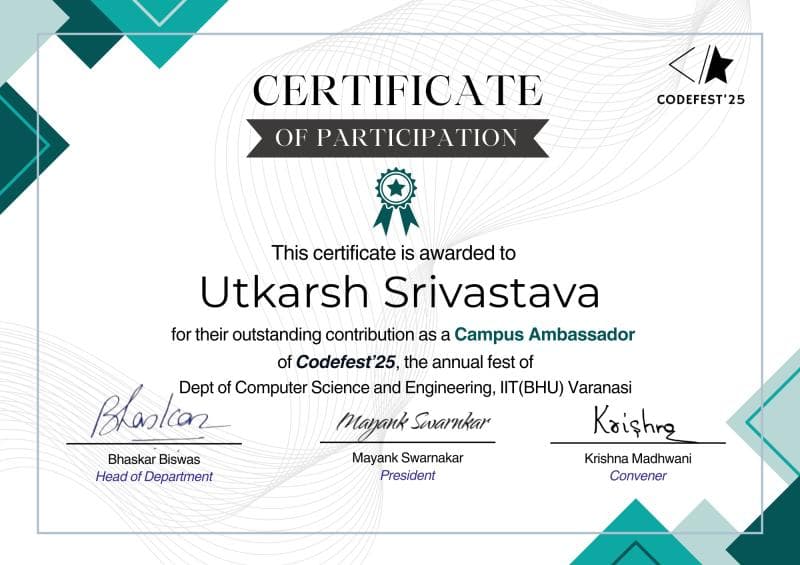 Campus Ambassador - IIT BHU CodeFest
