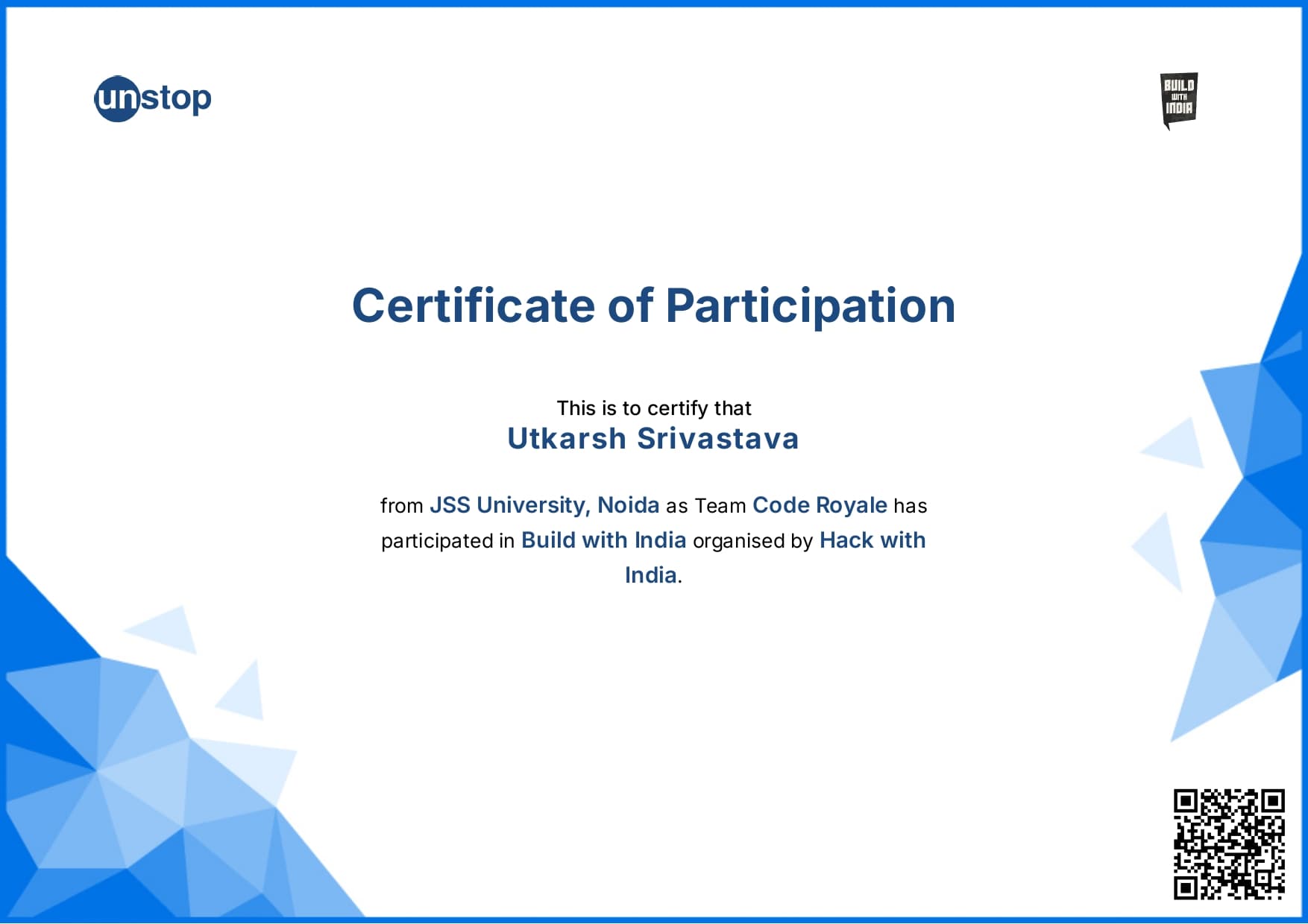 Build with India - Unstop